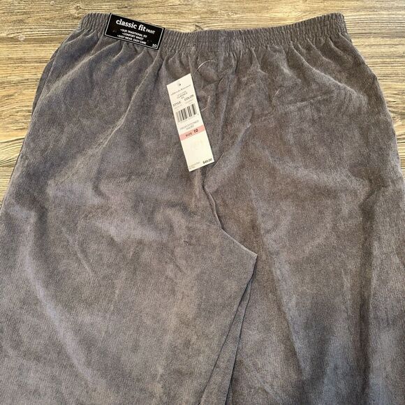 Alfred Dunner Women's Pants Size 10 Gray Elastic Waist Pull-On. NWT. 9 - Picture 6 of 7